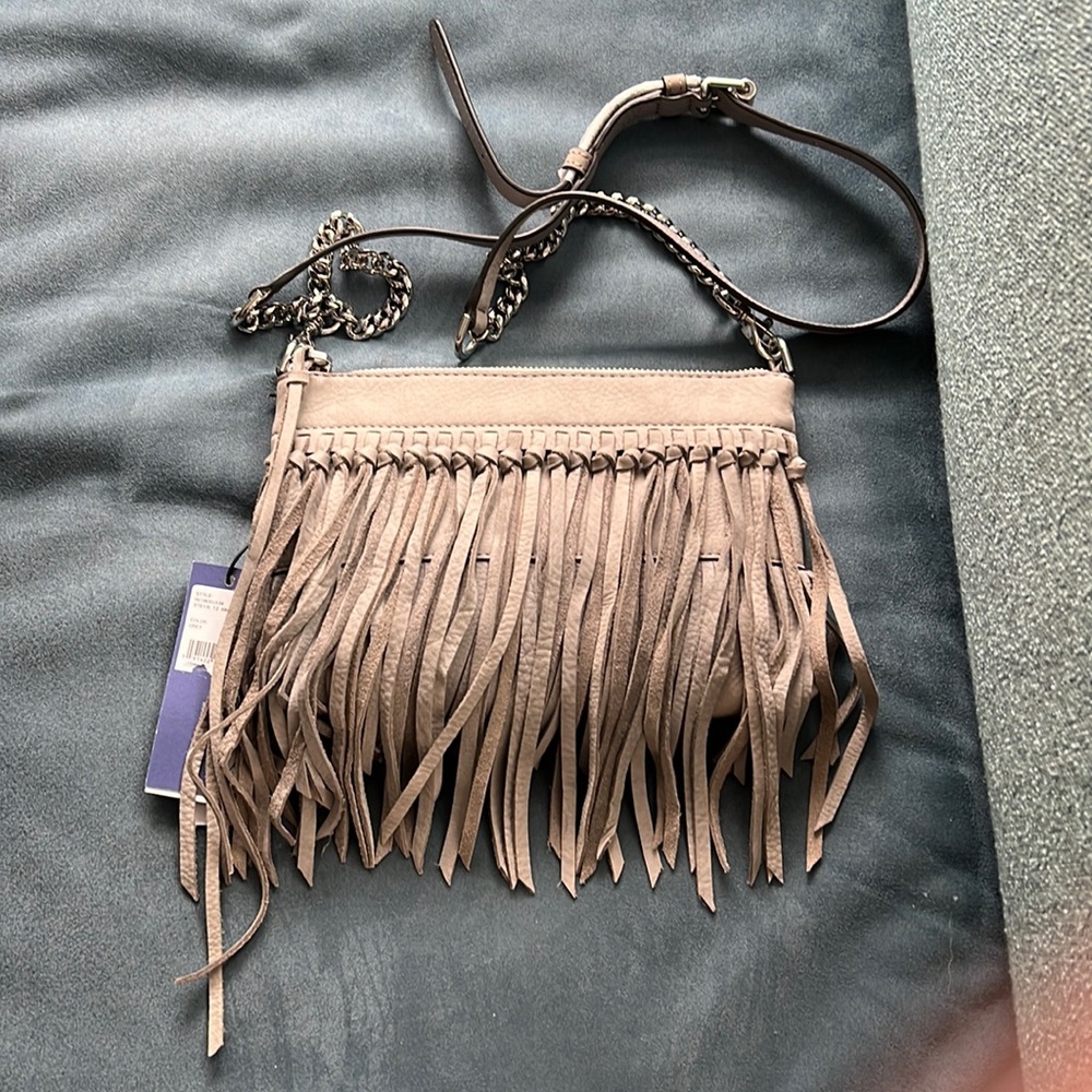 Rebecca Minkoff Stevie Cross Body Bag in Taupe